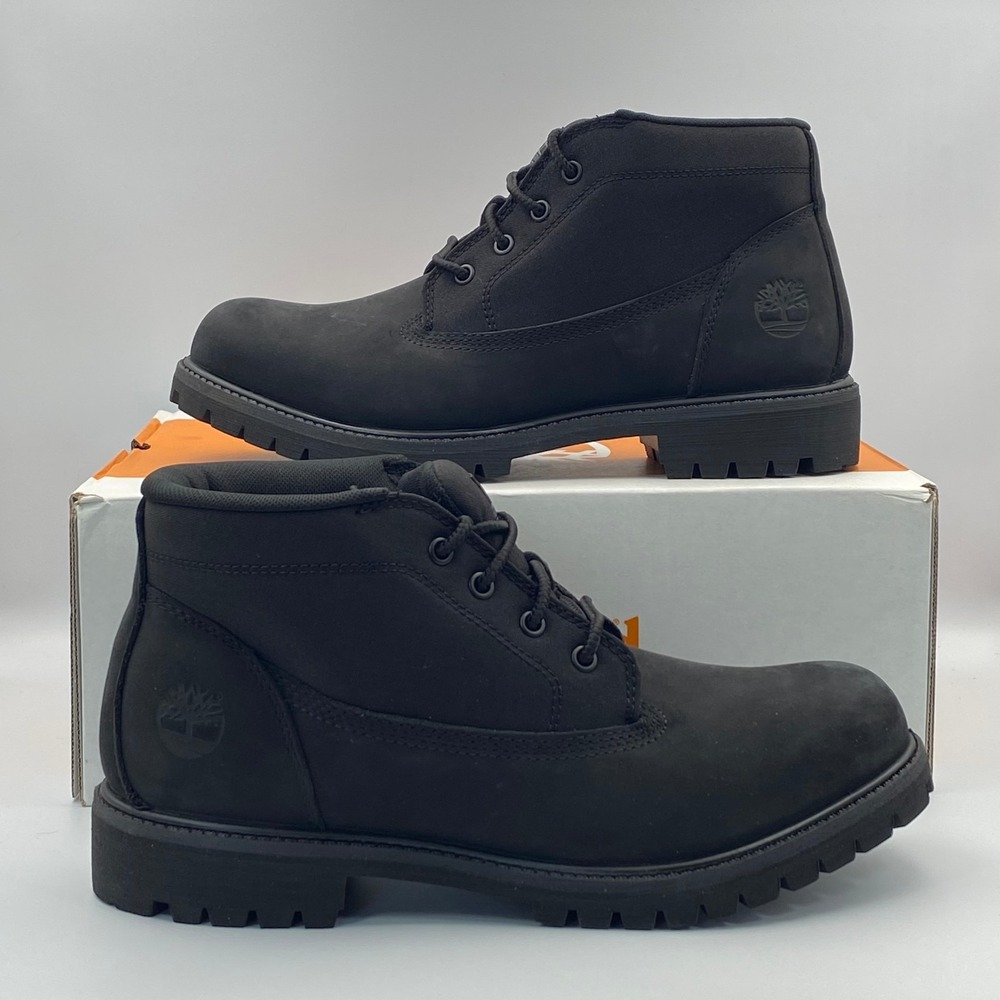 NEW Timberland Heritage‎ Mid Chukka Boot Black Leather Men's Size 10 TB0A431HW05